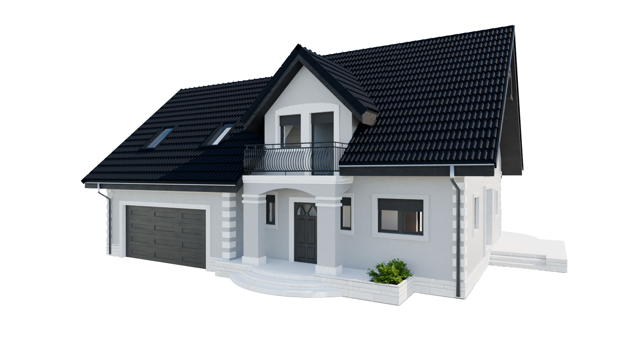 Single-family house - visualization process - Final render