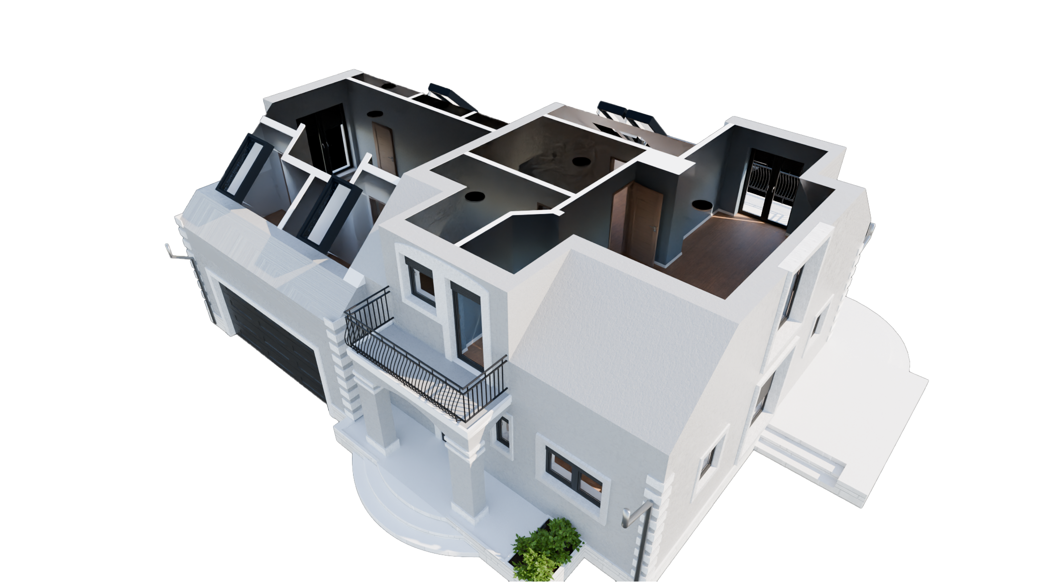 Single-family house - visualization process - Final render