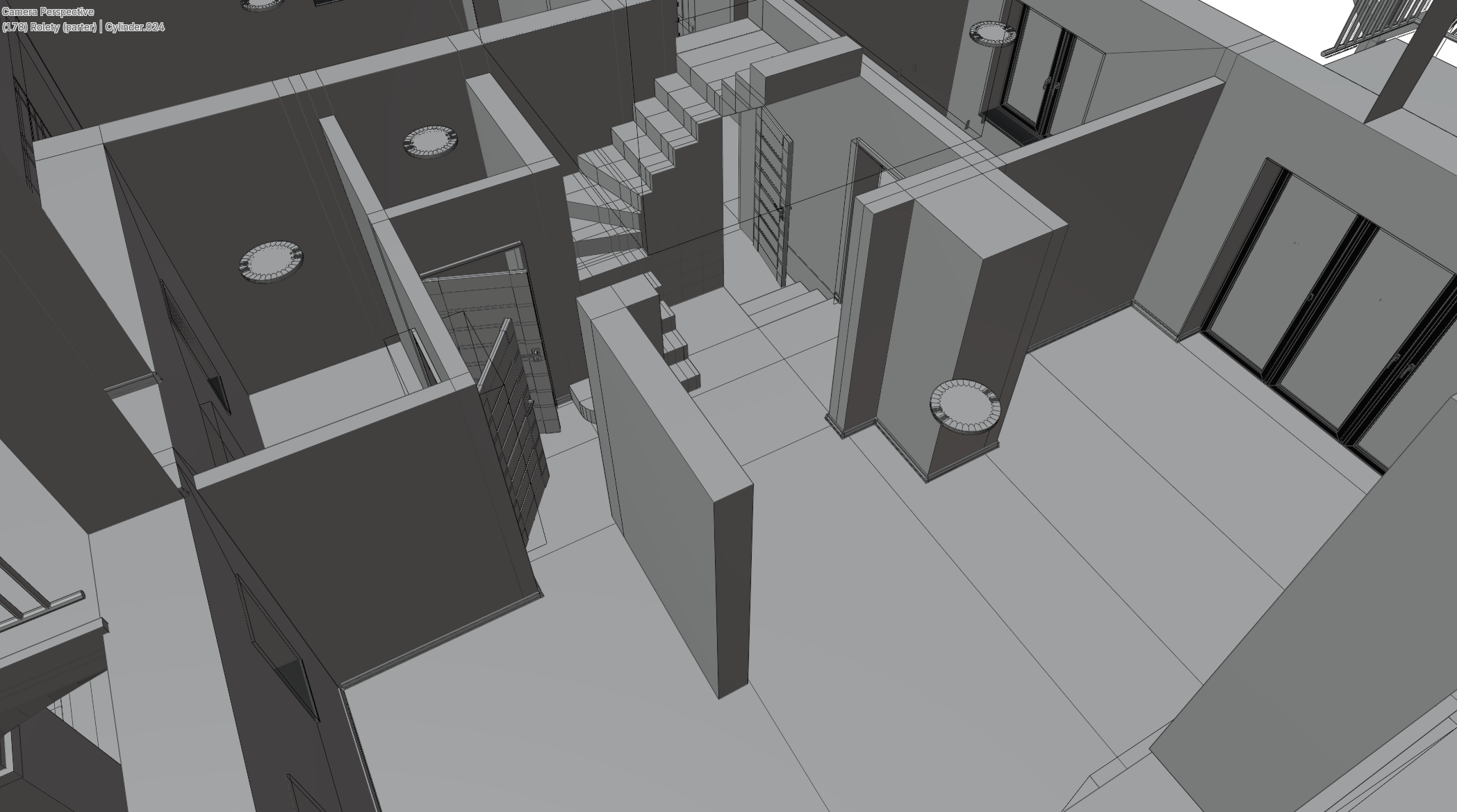 Single-family house - visualization process - Blockout