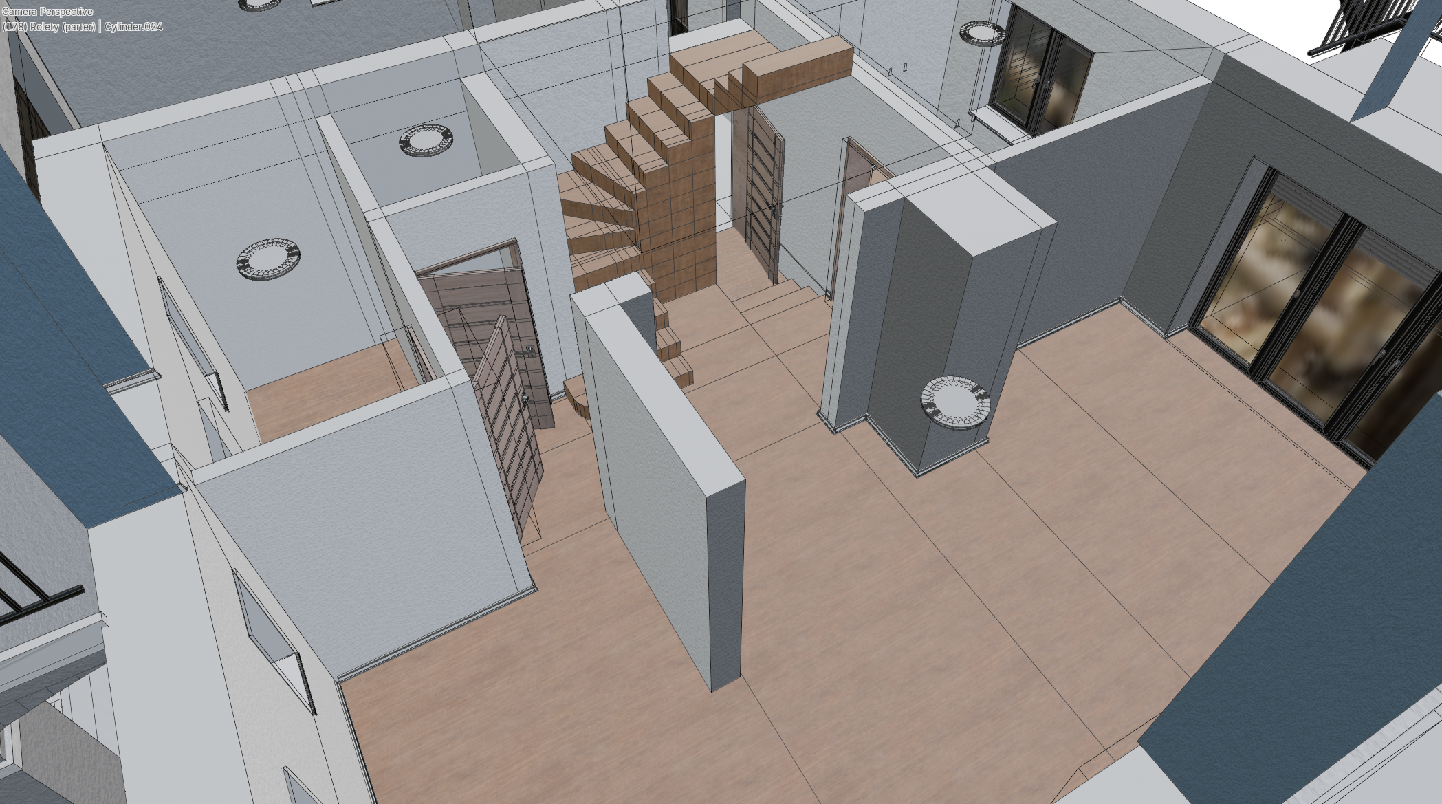 Single-family house - visualization process - Materials & lighting