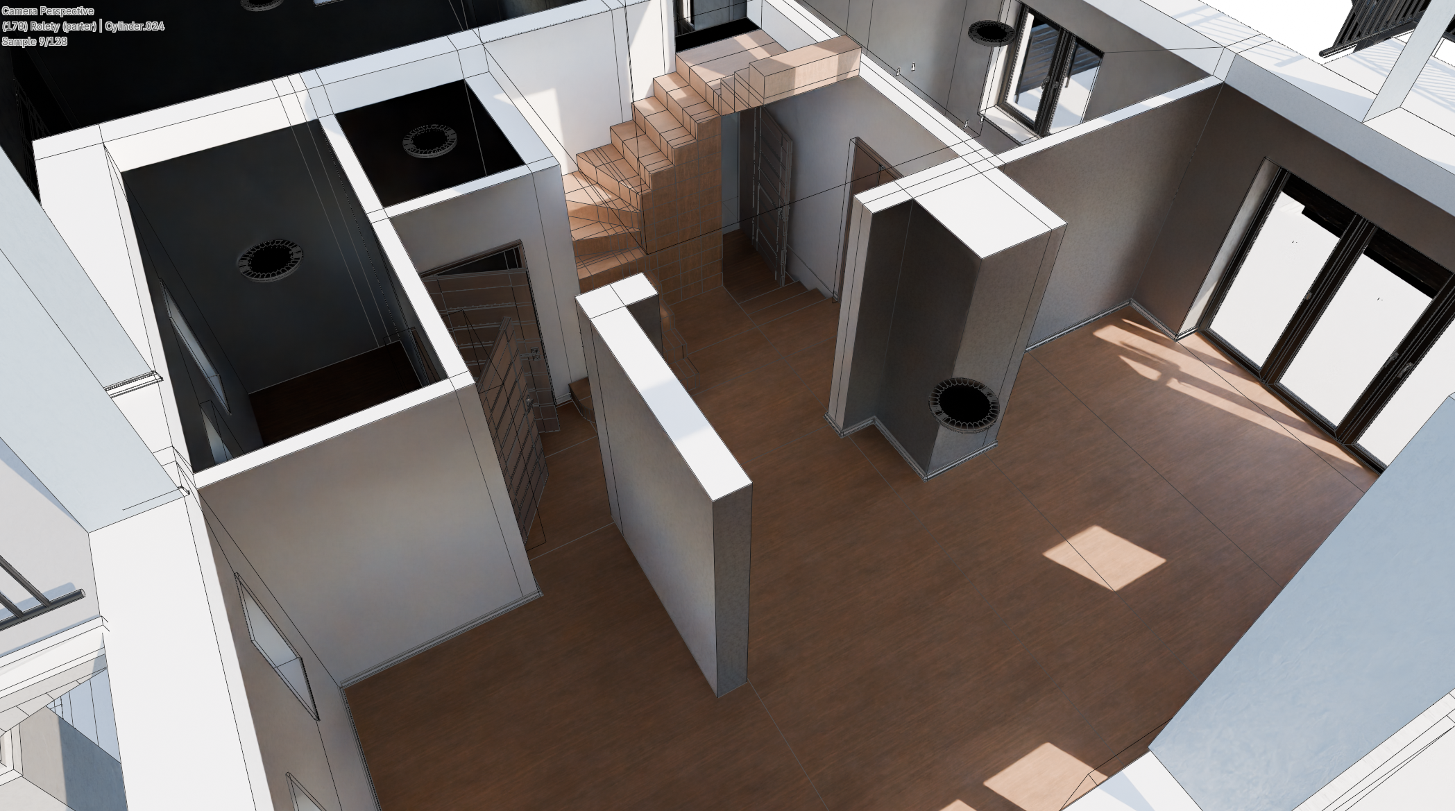 Single-family house - visualization process - Mesh check